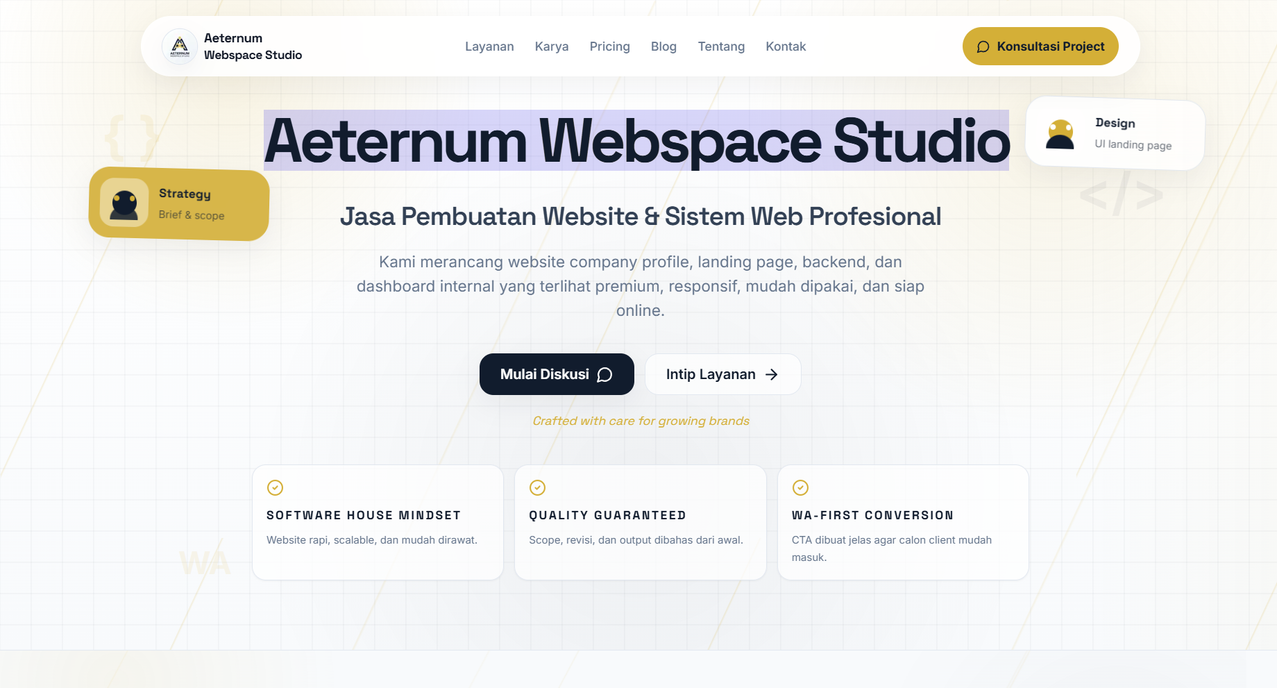 Aeternum Webspace Studio project preview